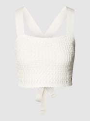 Top in gebreide look, model 'YASMINA' van Guess Wit - 44