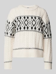 Regular Fit Strickpullover mit gerippten Abschlüssen Modell 'MARENT' von Only Beige - 19