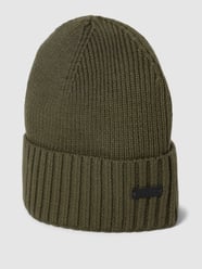 Beanie mit Label-Applikation Modell 'Fati' von BOSS Grün - 4