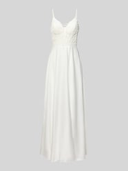 Abendkleid aus Satin mit Stitchings und Schnürung von Mascara - 19