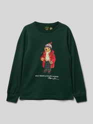 Longsleeve mit Motiv- und Label-Print von Polo Ralph Lauren Kids Grün - 9