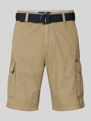 Bermudy o kroju regular fit z kieszeniami cargo od Petrol - 9