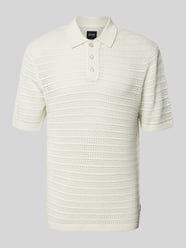 Poloshirt mit Lochstickerei Modell 'CHARLES' von Only & Sons Weiß - 7