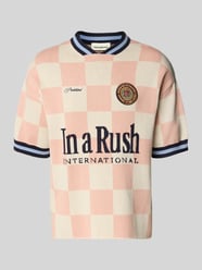Strickshirt mit Label-Stitching Modell 'Victory' von PROHIBITED Pink - 42