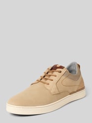 Schnürschuhe aus Leder-Mix mit Logo-Prägung von BULLBOXER Beige - 26