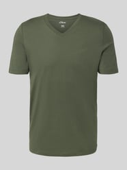T-shirt o kroju regular fit z czystej bawełny od s.Oliver RED LABEL - 9