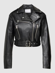 Bikerjacke in Leder-Optik von Calvin Klein Jeans Grau / Schwarz - 27