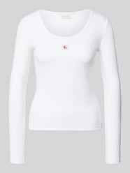 Slim Fit Langarmshirt aus Baumwoll-Mix von Calvin Klein Jeans - 36