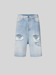 Jeansshorts im Destroyed-Look von VETEMENTS Blau - 30