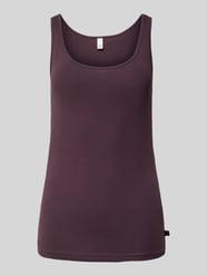 Tanktop mit tiefem Rundhalsausschnitt von QS Lila - 34