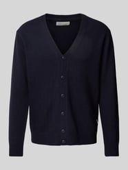 Slim Fit Strickjacke mit Knopfleiste Modell 'Karl' von Casual Friday Blau - 29