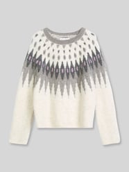 Pullover aus Wolle Alpaka mit Jacquard-Strick von Marc O'Polo Beige - 2