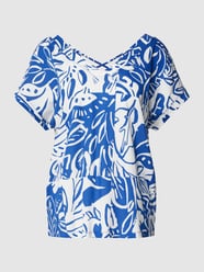 Blouseshirt met all-over-print van s.Oliver RED LABEL Blauw - 42