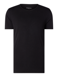 T-Shirt aus Organic Cotton Modell 'Morgan' von SELECTED HOMME Schwarz - 46