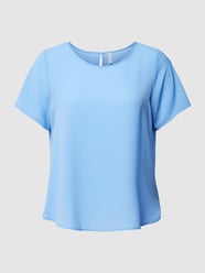 PLUS SIZE Blusenshirt mit Rundhalsausschnitt Modell 'CARLUXMIE' von ONLY CARMAKOMA Blau - 11