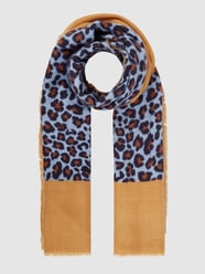 Schal mit Leopardenmuster von Codello Blau / Türkis - 26