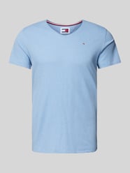 T-Shirt mit Label-Stitching von Tommy Jeans Blau - 27