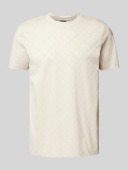 T-Shirt mit Allover-Label-Print Modell 'Panos' von JOOP! Collection Beige - 28