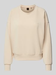 Sweatshirt mit Label-Stitching Modell 'Eslita' von BOSS Orange Beige - 7