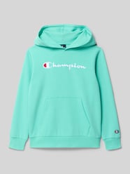 Hoodie mit Label-Stitching und Känguru-Tasche von Champion - 46