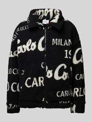 Sweatjacke mit durchgehendem Reißverschluss von CARLO COLUCCI Schwarz - 38