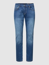 Jeansy o kroju straight fit z 5 kieszeniami model ‘METZ’ od HECHTER PARIS Niebieski - 23