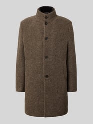 Lange jas van scheerwolmix, model 'BURTON' van Cinque Beige - 7