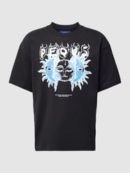 T-Shirt mit Motiv-Print Modell 'Face The Sun' von PEQUS Schwarz - 17