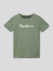T-Shirt mit Label-Print von Pepe Jeans Grün - 14