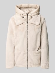 Regular fit jack van imitatiebont van Amber & June Beige - 32