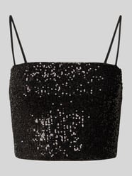 Slim Fit Top mit Allover-Pailettenbesatz von Jake*s Cocktail - 5