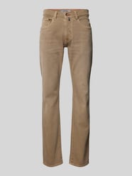 Tapered Fit Jeans im 5-Pocket-Design Modell 'Lyon' von Pierre Cardin Beige - 13