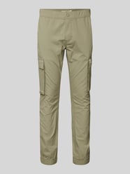 Skinny fit cargobroek met labelpatch van Calvin Klein Jeans Beige - 32