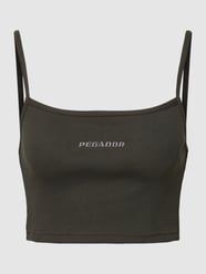 Top krótki z wyhaftowanym logo model ‘Ruby’ od Pegador Szary - 22