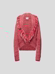 Strickjacke mit Fransen von Forte Forte Rosa - 28
