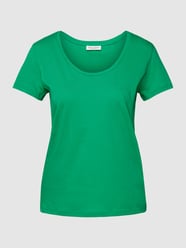 T-shirt met geribde ronde hals van Marc O'Polo Groen - 48