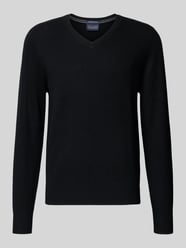 Gebreide pullover van een mix van wol en kasjmier met V-hals van Christian Berg Men - 21