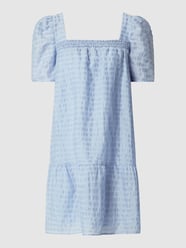 Jurk met vierkante hals, model 'Elea' van ICHI Blauw / turquoise - 21