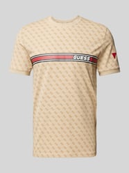 T-Shirt mit Logo-Muster Modell 'JAMEY' von Guess Activewear Beige - 32