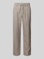 Spodnie materiałowe o kroju slim fit z dodatkiem wiskozy od Lindbergh - 11