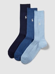 Socken mit Label-Stitching im 3er-Pack von Polo Ralph Lauren Underwear Blau - 42