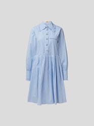Blusenkleid mit Streifenmuster von Custommade Blau / Türkis - 39