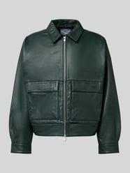 Leren jack met ritssluiting van Edwin - 28