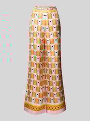 Flared Cut Hose aus Seide mit elastischem Bund von Herzensangelegenheit Orange - 1