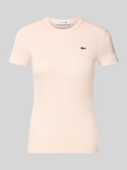 Slim Fit T-Shirt aus reiner Baumwolle Modell 'TF5538' von Lacoste Pink - 3