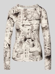 Slim fit shirt met lange mouwen met all-over motiefprint van Marc Cain - 25