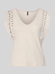 Regular Fit Top aus reiner Baumwolle Modell 'GABBY' von VERO MODA Beige - 11