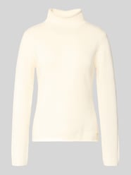 Sweter z dzianiny z wełny lana ze stójką od Fynch-Hatton - 26