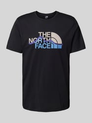 T-Shirt mit Label-Print von The North Face Schwarz - 44