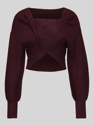 Regular Fit Pullover in Wickel-Optik Modell 'AVA' von PIECES Bordeaux - 10